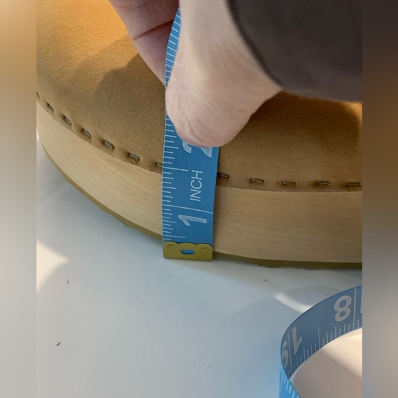 BRYR Zoe Monochrome Platform Wooden Clog with Kilt Size 12 - Picture 11 of 13